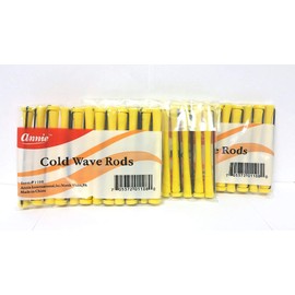3 Packs of Annie Cold Wave Rods-Long #1108 (12 Pieces per Pack)
