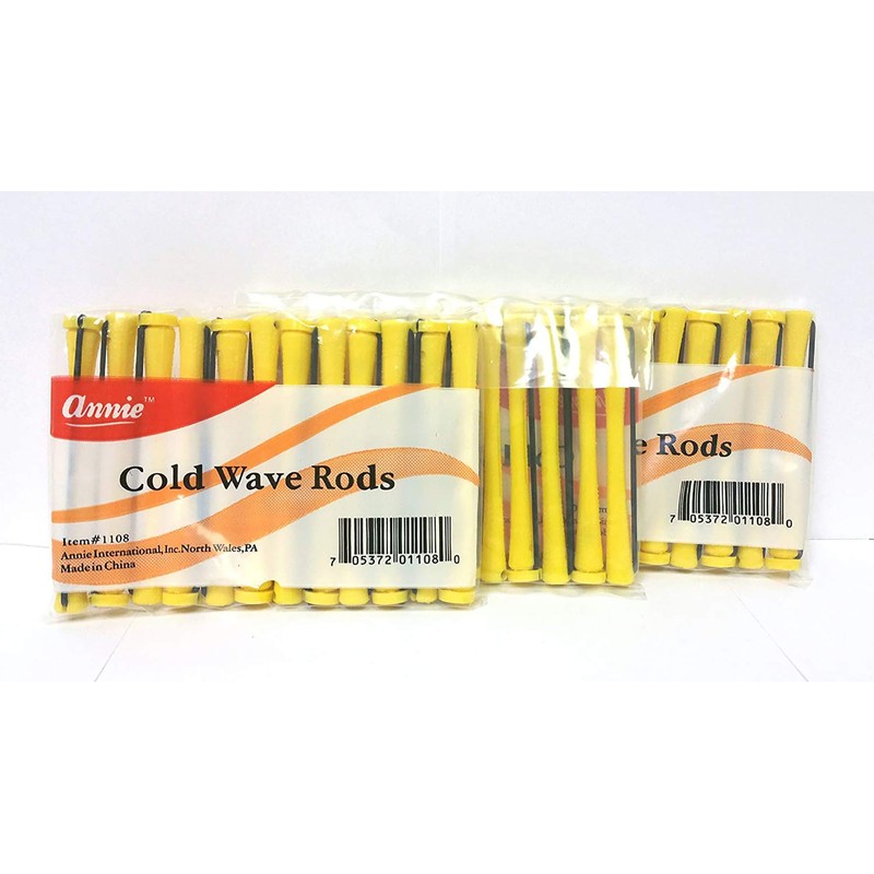 3 Packs of Annie Cold Wave Rods-Long #1108 (12 Pieces