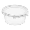 Glownary Safe-T-Fresh Round Hinged Container with Flat Lid, 12 oz,