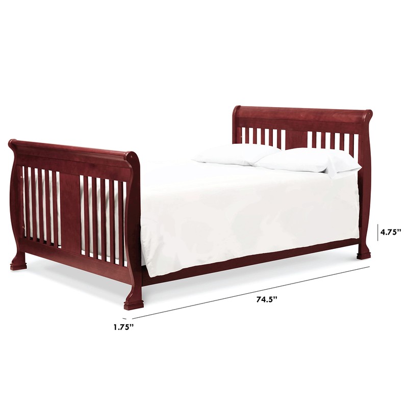 DaVinci Hidden Hardware Twin/Full-Size Bed Conversion Kit (M5789) in Rich
