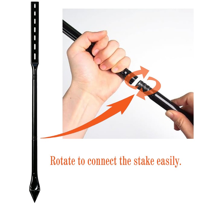 Bstersign 2Pack Heavy Duty Yard Sign Stakes, 52-Inch Long and