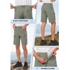 Hiauspor Men's Hiking Cargo Shorts Big and Tall 10" Quick