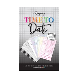 Rongrong Time to Date Planner Stickers Book for Planners, Calendars and Journals – Never Miss a Deadline with Our Essential Date Stickers – Scrapbook Accessories – 24 Pages