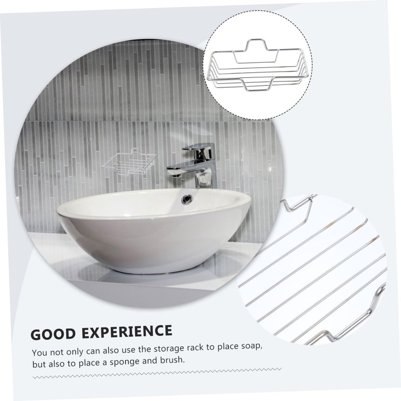 ABOOFAN 2pcs Stainless Steel Shower Soap Dish Holder Wall Mounted