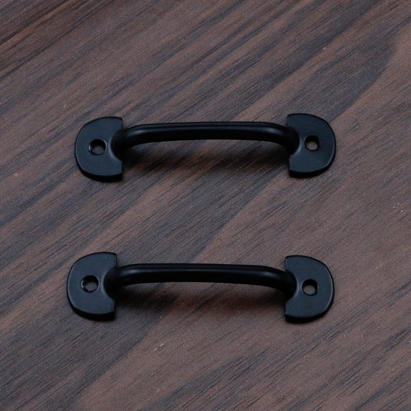 Antrader Mini Cabinet Hardware Handle Pulls, Black, Approx. 2" (50mm)
