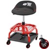 FreekyFit FreekyFit Rolling Stool with Red Wheels, Heavy Duty Garage