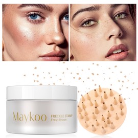 Freckle Pen Liquid Freckle Stamp, Natural Freckle Makeup Stamp with Brush, Waterproof Simulation Air Cushion Freckle Pen, 15 g