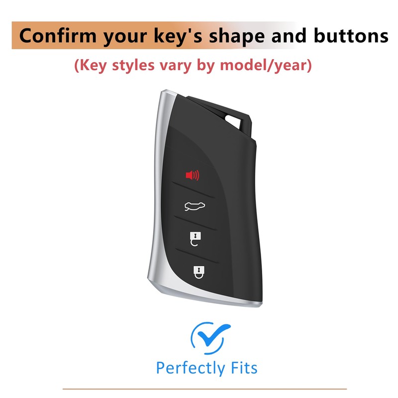 for Lexus Leather Key Fob Cover with Keychain,Leather Key Case