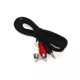 SolutionCables 6ft 3.5mm Stereo Jack Male to Dual RCA Male Audio Cable - Black