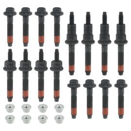 GoaMotors 24PCS Exhaust Manifold Bolt Stud Nut Hex Screw Hardware Kit Fit for Chrysler for Jeep for Dodge Dakota for Ram 1500 4.7L, Replace 6505257AA, 6504331, 6504340, 6508219AA, 6508220AA