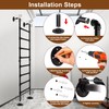 7.9FT Egress Ladder for Basement Window Well, 8-Step Wall/Floor Mounted