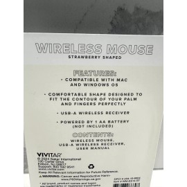 Vivitar Target Bullseye Valentine’s Strawberry Shaped Wireless Computer Mouse (NEW)