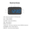 LED Digital Alarm Clock Mirror Surface Alarm Clock with Temperature