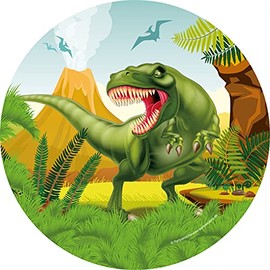 Dinosaur Plates for Children's Birthday Parties and Parties Pack of 8 Dino T-Rex Dinosaur Paper Plates Party Plates