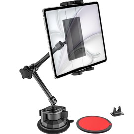 Dosvsi 2024 Strongest Vacuum Suction Cup Holder, Tablet Holder, Car Dashboard, Windshield Mount, Truck Tablet Stand, Controls 3 Joints, Metal Arm, 360 Degree Rotation, Freely Adjustable, Stability,