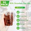 Lilymicky Lilymicky 16oz Clear Plastic Drinking Cups (90 Pack) with