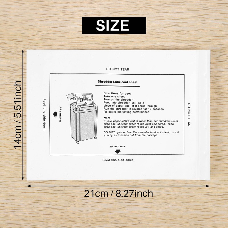 12PCS Paper Shredder Lubricant Sheets Shredder Lubricating Oil Portable Paper