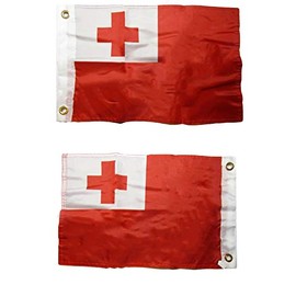 JumpingLight 12x18 Tonga Country 2ply Double Sided 12"x18" Flag Grommets - Quality Flags