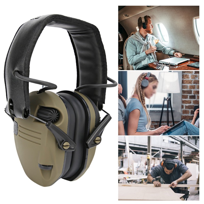 Foldable AntiNoise Earmuffs Soundproof Ear Defenders Protection for Working Hunting(Military