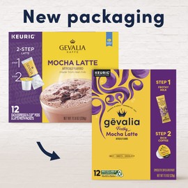 Gevalia Frothy 2-Step Mocha Latte Expresso K-Cup® Coffee Pods & Froth Packets Kit (12 ct Box)