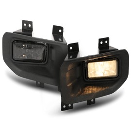 KUAFU Pair Fog Light Compatible with 2015-2017 Ford F-150 Front Bumper Driving Lamps w/Bulbs Driver Side & Passenger Side Replacement for FL3Z15201B FL3Z15200B FO2592235 FO2593235 Smoke Lens