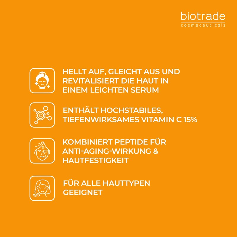 Biotrade Glow Face Serum with 15% Vitamin C & Peptides