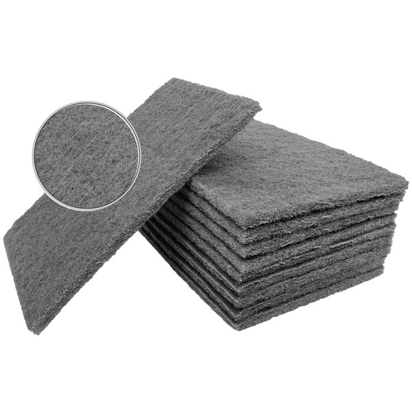 10 Pieces Pack of TJR Non-Woven Fleece Pads 6"x9" Gray