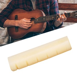 Eujgoov 6-String Unbleached Natural Bone Acoustic Guitar Saddle Suitable for 43 mm Guitar Slot Guitar Accessories