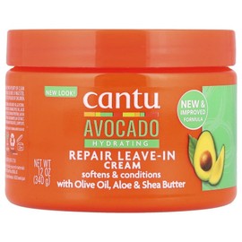 Cantu Avocado Hydrating Repair Leave-In Cream 340g (12oz) CTU-01989, 1 piece / 칸투 아보카도 하이드레이팅 리페어 리브-인 크림 340g(12oz) CTU-01989, 1개