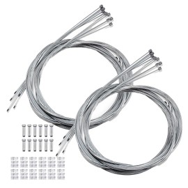 12PCS Universal Bike Shifter Gear Cables Set – 1.2mm x 2.1m Stainless Steel Shift Cables with End Caps & Ferrules for Mountain and Road Bikes