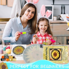 Christmas Latch Hook Kits, Snowman Latch Hook Kits Rug with Pattern Printed Crochet Needlework Crafts for Kids/Adults, 20.4X15inch/52X38Cm