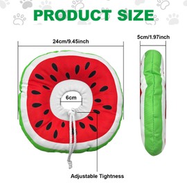 DAJING Pet Cat Cone Collar - Soft Adjustable Cat Recovery Collar, Cute Watermelon Pattern Neck Cone Suitable for Kittens and Small Dogs, Used for Postoperative Care