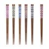 Hiranoi Chopsticks & Chopsticks Set, 6 Pairs, Colorful Wakasa Lacquer,