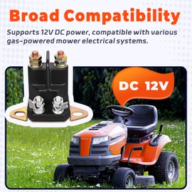 Osakesukar 12V Universal Lawn Mower Relay Replacement - Compatible with John Deere S240 X300 X304 X305R X310 X320 X324 X350 X354 X360 X370 X380 X384 X390 X394 - Weatherproof Ignition Relay Solenoid