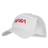 e4Hats.com NASA Logo Embroidered Patched Mesh Back Cap - White