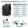 SUIKIHUM Lay Flat Carry on Travel Backpack, 30L Airline Approved,