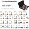 OLETBE Router Bit Set Architectural 41 PCS 1/2-Inch Shank ,