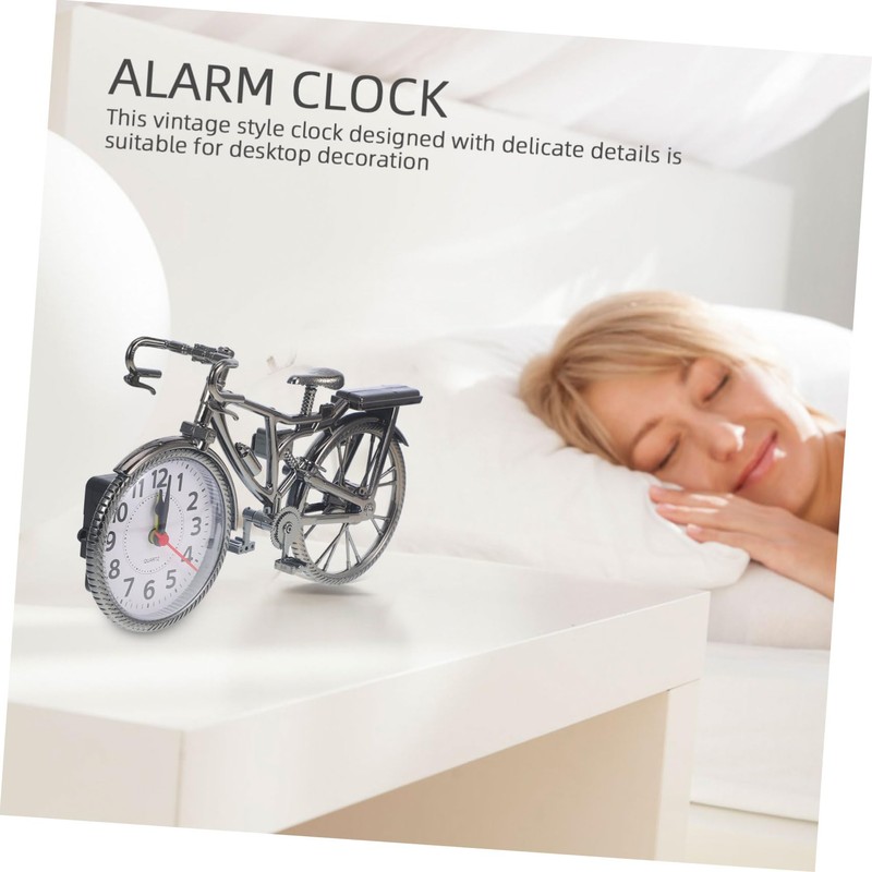 Mobestech Bicycle Alarm Clock Creative Clock for Desktop Decoration Lightweight