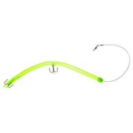 Hookup 20-001 Barracuda Tube Lure, 12-Inch Tube, Green w/2 Treble Hooks