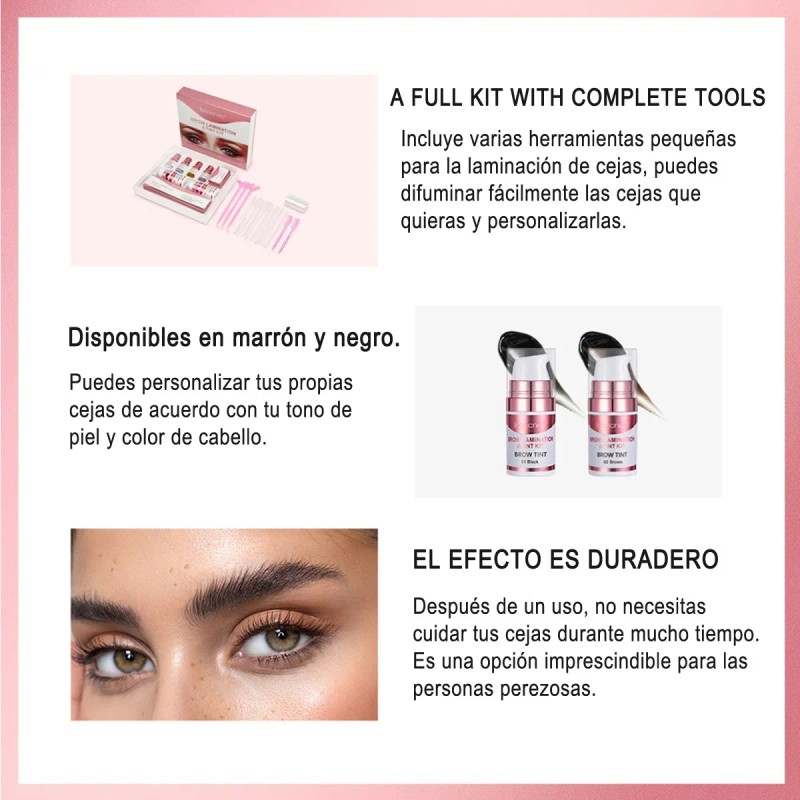 Kit De Laminación De Cejas Y Kit De Tinte De
