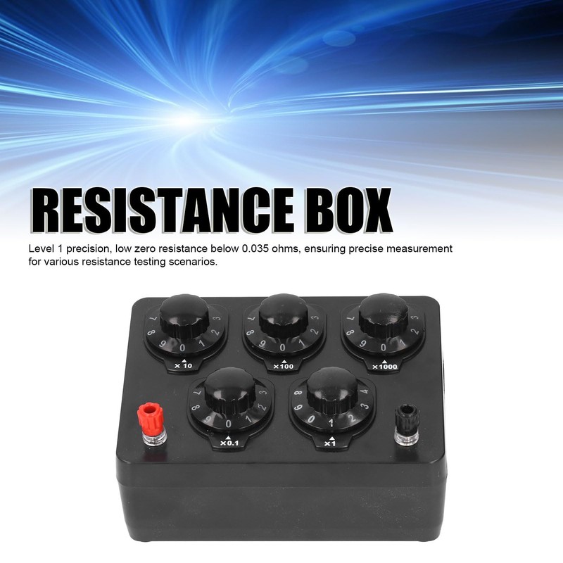 Variable Resistors, Abs Adjustable Decade Resistance Box with Connecting Wire