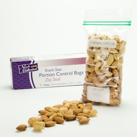 Nicole Home Collection Zip Seal Portion Control Bags – Snack Size – 40 Bags