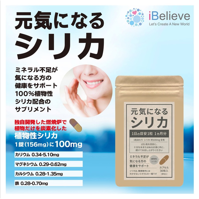 3袋で300円お得！元気になるシリカ 30日分 高濃度シリカ(ケイ素)3000mg 国産無農薬 4種の必須ミネラル