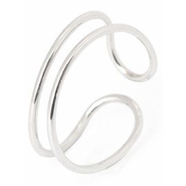 シルバー シルバー925 本物 ワイヤーダブルライン リング 指輪 メンズ レディース シンプル 太め 巾着付き カジュアル おしゃれ 可愛い かっこいい 人気 ブランド ジュエリー アクセサリー 輝く 軽量 上品 ヴィンテージ フリーサイズ 調整可能 d-28-2