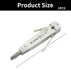 Professional Punch Down Tool for RJ45/RJ11 Cat5e/Cat6 Network & Telecom Cables - Krone Type with Impact Terminal Insertion, Wire Stripper Combo, for Ethernet & Telephone Socket