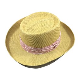 Panama Straw Summer Fedora Beach Sun Hats Short Brim for Men Red