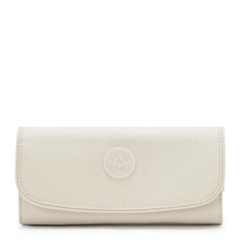 Kipling MONEY LAND Large Wallet, Beige Pearl (White)