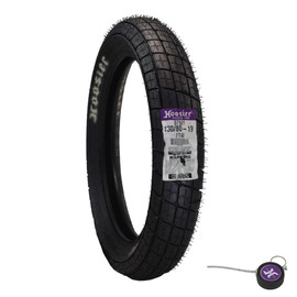 Hoosier Racing Tire 130/80-19 FT40 Dirt Bike Front Tube Type Tire Ideal for Flat Track Bikes with Hoosier Keychain