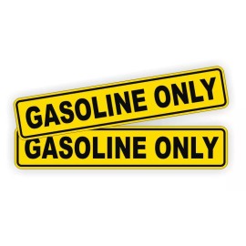 Unbranded/Generic Gasoline Only Vinyl Decals / Stickers / Labels Fuel Gas Door Label - pair - USA