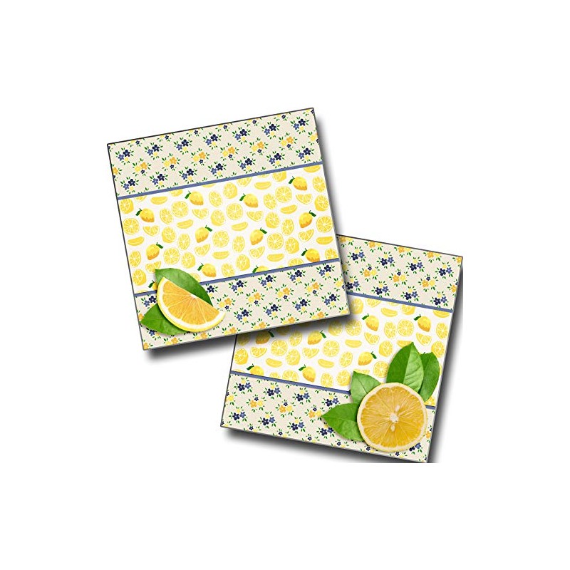 Lemon Fresh NPM- Premade Scrapbook Pages - EZ Layout 3391